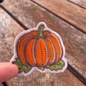 Products: Pumpkin Embroidered Patch – Autumn Iron-On Patch - Wear&EM Limited