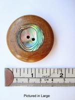 Craft Corner: Wood &amp. Paua buttons - small inlay (set of 4)