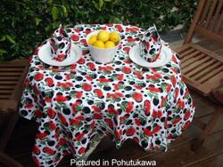 Kiwiana Gifts: Pohutukawa cafe set - tablecloth &amp. Napkins