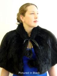 Stoles: Possum fur cape with pompoms