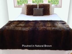 Possum Fur Half Bed Throws: Possum fur half bed throw - double