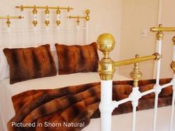 Possum Fur Sofa Throws: Shorn possum fur sofa throw - mini