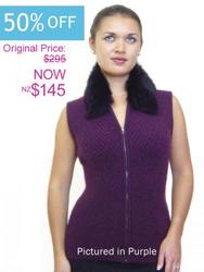 Possum Merino Knitwear, Clothing & Woolens: Possum merino chelsea knitwear vest