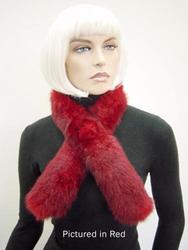 Fashion catalogue: Possum fur roll collar with button