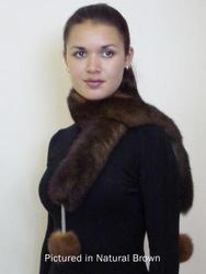 Fashion catalogue: Possum fur pompom scarf