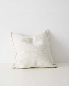 Alberto Boucle Cushion: Alberto Ivory
