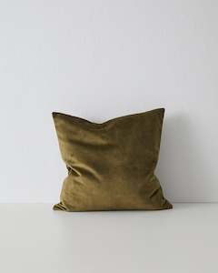 Ava Velvet Cushion: Ava Moss