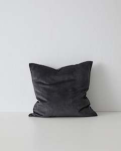 Ava Velvet Cushion: Ava Coal