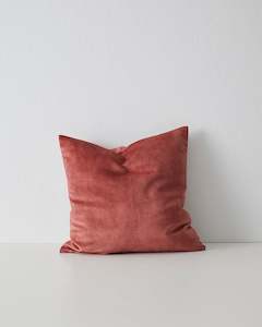 Ava Velvet Cushion: Ava Coral