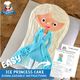 Ice Princess Cake Printable Template Decorating Tutorial Frozen