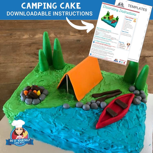 Products: Camping Cake PDF Template and Tutorial Fits your Bluey Toys