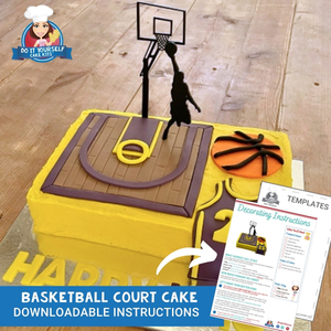 Products: Basketball Court Cake Downloadable Template and Tutorial