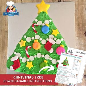 Products: Christmas Tree Cake Printable Template Tutorial Kids Ideas