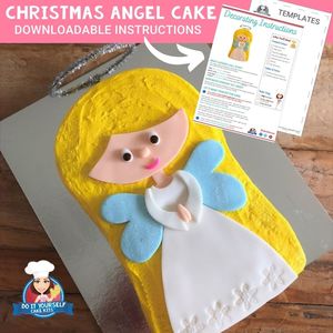 Products: Christmas Angel Cake Printable Template and Tutorial Religious