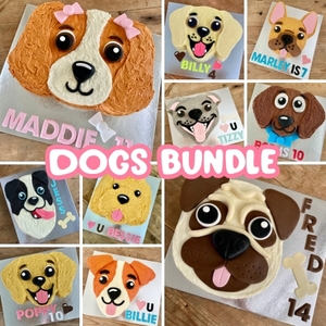Products: Dog Cake Template Bundle 10 Easy Bake Tutorials Great Value