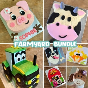 Products: Farm Cake Template Bundle Step by Step Tutorials Great Value