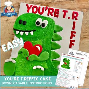 Products: You're T-riffic Cake Printable Template and Decorating Tutorial