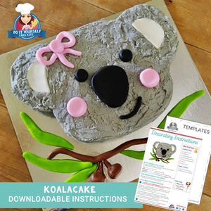 Products: Koala Cake Template and Tutoiral Baby Shower Cake Aussie