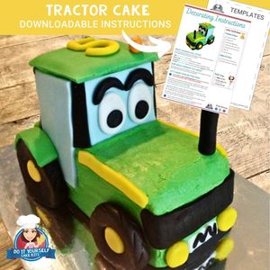 Products: Tractor Cake Printable Template Decorating Tutorial Farm Party