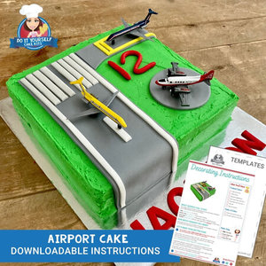 Products: Airport Cake Printable Template and Tutorial Easy Designs