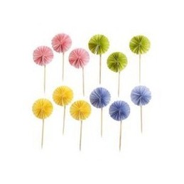 Spring Pom Pom Food Picks