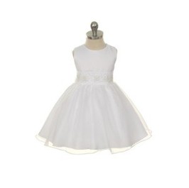 PEARL & CRYSTAL BEADS TRIM DRESS