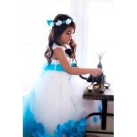 Flower Petal Dress With Sash