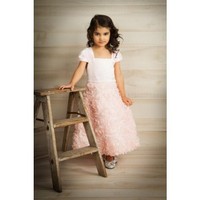 Rosette Skirt Sleeve Dress