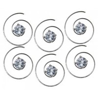 ZIRCONIA HAIR SWIRLS - Pkt of 6