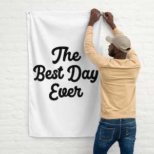 Wedding Stationery: The Best Day Ever Wedding Flag