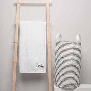 Wedding Gifts: Hubby & Wifey Cotton Bath Towel Gift Set (Wifey)