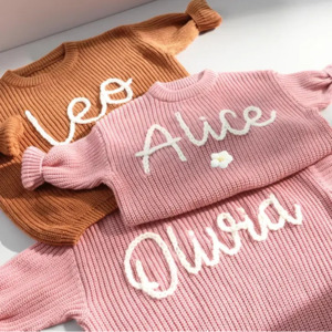 Embroidered Kids Knit Jumper