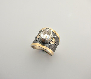 Products: Moissanite Silver & Gold Ring weebleworksjase