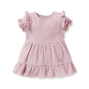 Clothes: Aster & Oak Pink Muslin Ruffle Dress