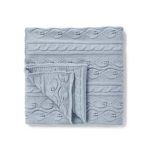Aster & Oak Cable Knit Blanket - Fog
