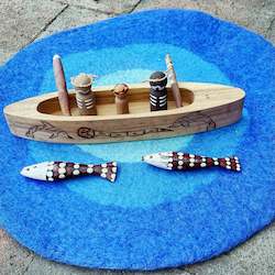 Aboriginal fishing boat set