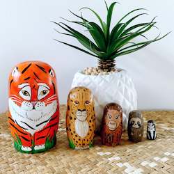 Nesting Dolls: Jungle nesting doll set