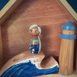 Pegs With Accessories: Mermaid wave rider