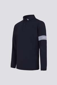 THE ASIAN LONG SLEEVE POLO - ONYX
