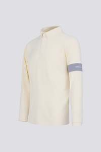 THE ASIAN LONG SLEEVE POLO - CREME
