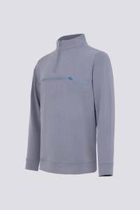 CHECKERED Q ZIP - GREY BLUE