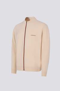 SIGNATURE KNIT ZIP SWEATER - OAT