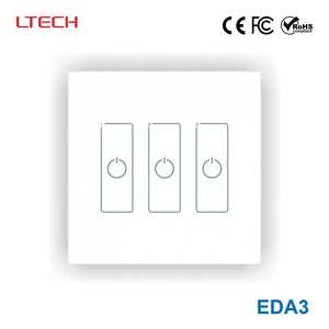 Ltech EDA3 3 Switch Touch Panel - DALI Master Dimmer