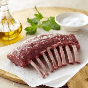 Products: Lamb racks (frenched) – Skin off