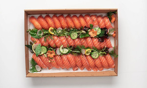 Products: Fresh Salmon Sashimi Dragons Restaurant