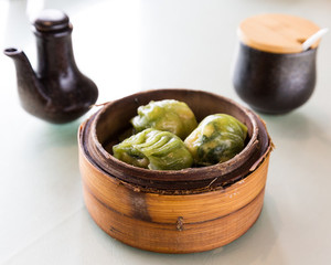 Products: Spinach & Shrimp Dumpling Dragons Restaurant