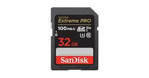 Products: SanDisk 32GB Extreme PRO UHS-I SDHC