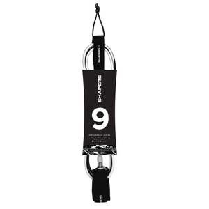 9.0 Shapers Longboard Ankle Leash Black White