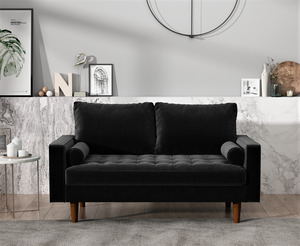 Black Velvet Couch