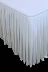 Pleated table skirt